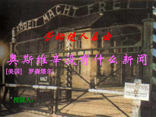 奥斯维辛没有什么新闻PPT课件