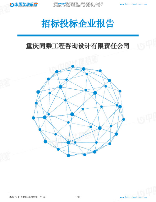 重庆同乘工程咨询设计有限责任公司-招投标数据分析报告
