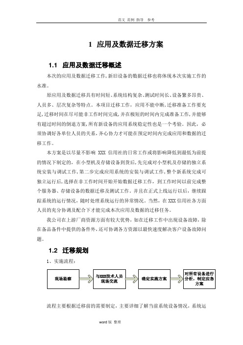 应用和数据迁移方案总结