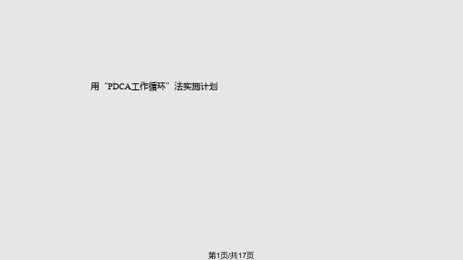 PDCA工作循环PPT课件