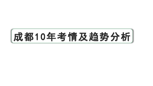 2024年四川省成都市中考语文《古代诗歌鉴赏》10年考情及趋势分析+++课件