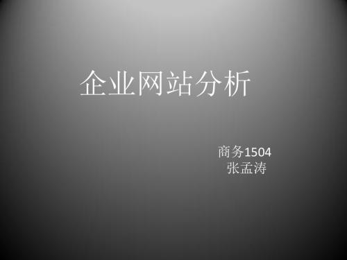 企业网站诊断分析作业