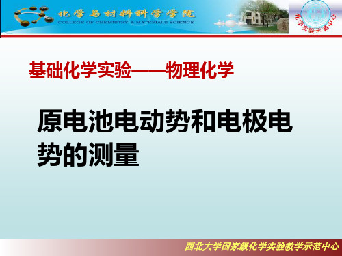 原电池电动势和电极电势的测量