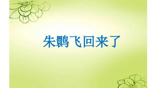 北师大版四年级语文下册《二 回归 朱鹮飞回来了》公开课课件_1