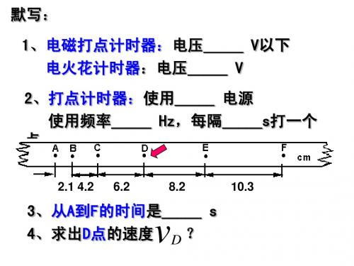 高一物理精品课件集 速度变化快慢的描述-加速度1