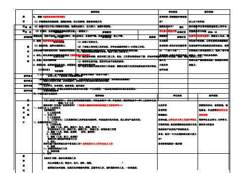 高一通用技术《7.2工艺》教案(4)