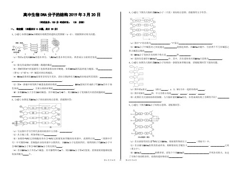 高中生物DNA分子的结构