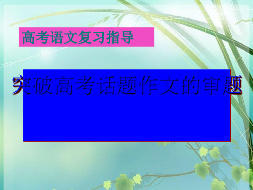 高考语文复习指导 PPT课件 图文