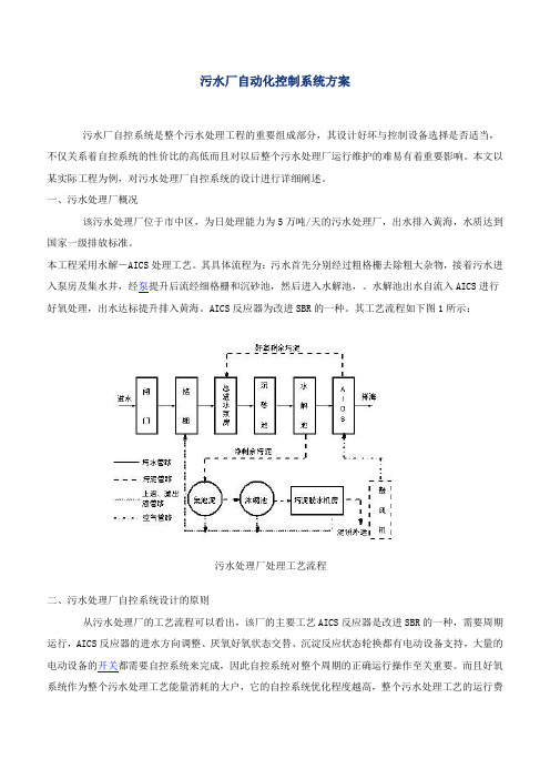 污水厂自动控制系统方案