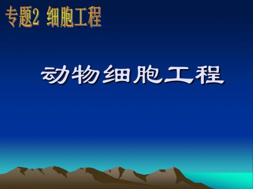 人教版教学课件[名校联盟]吉林省扶余一中高二生物《动物细胞培养》课件