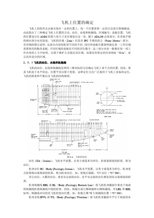 飞机上位置的确定