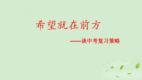 江西省南昌市中考数学研讨会资料-谈中考复习策略课件