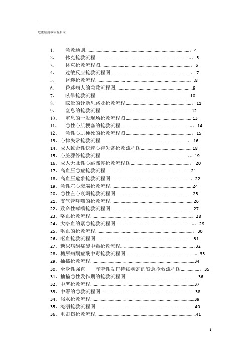 临床各科急救流程图及临床操作(最新)