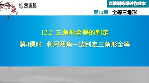 利用两角一边判定三角形全等随堂练习