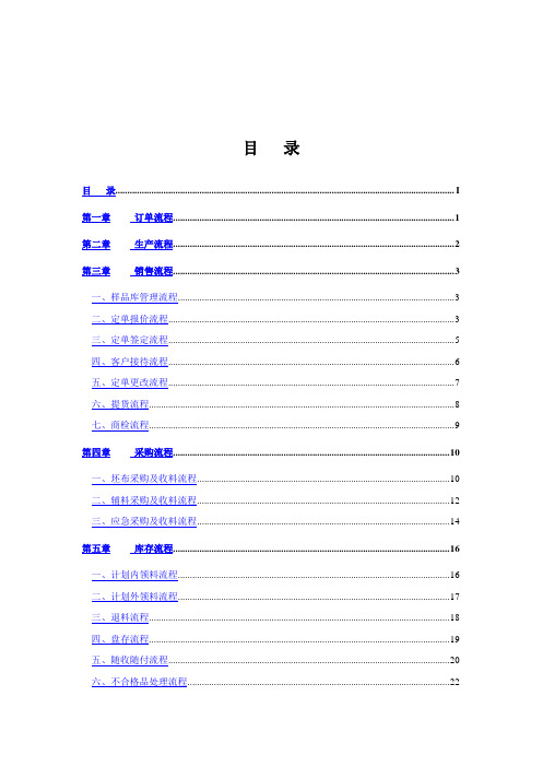 纺织企业流程管理经典方案