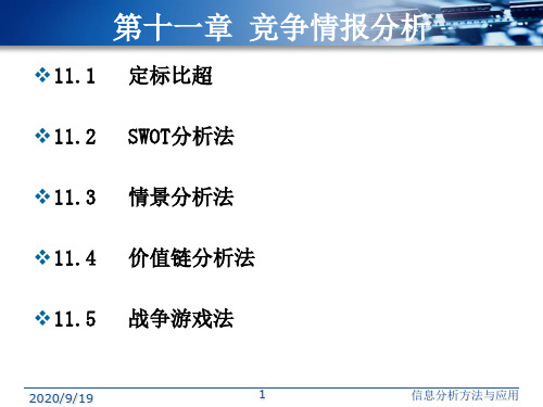 竞争情报分析培训教材